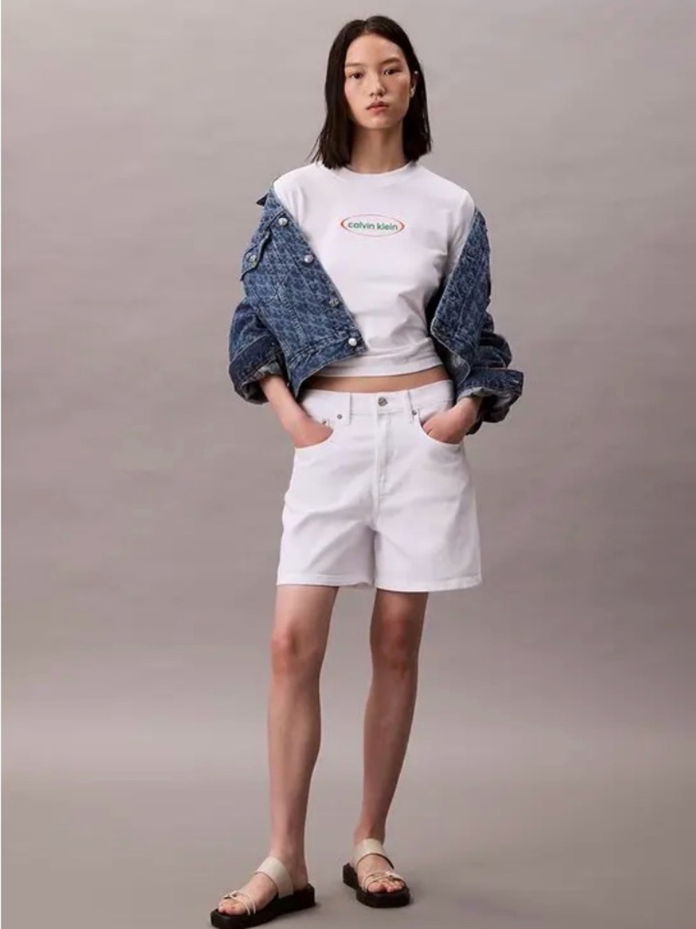Calvin Klein Jeans Women's White Jean Shorts